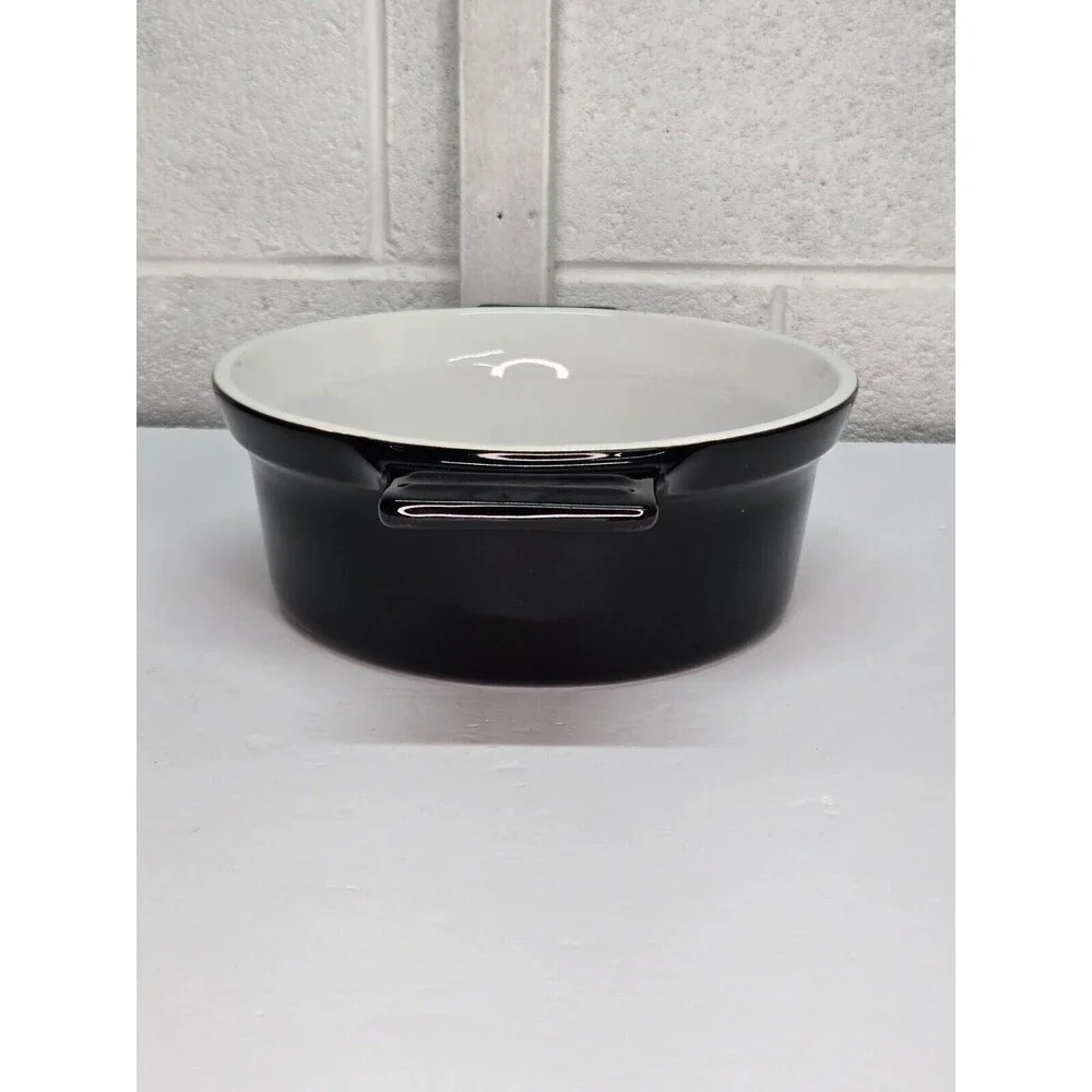 Cuisinart Chef's Classic Ceramic Stoneware Black Bakeware Baker 1.5 Qt